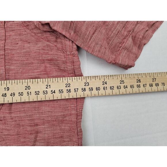 Orvis Mens Shirt Linen Button Up Pink Short Sleeve Size M - Picture 6 of 13